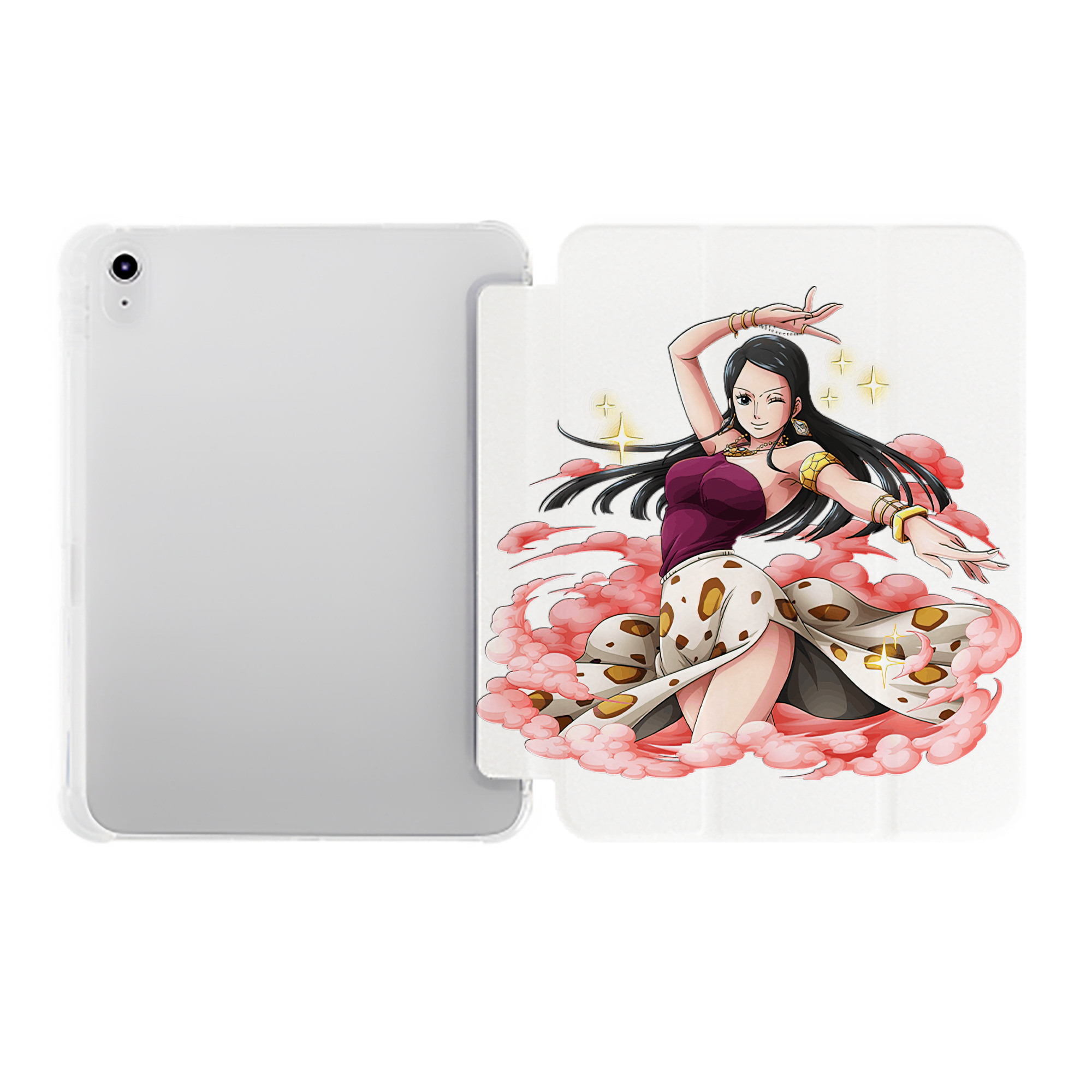 （画像用） ワンピース ニコ・ロビン ONE PIECE Nico Robin IPad ケース ペン収納付き 三つ折りスタンド PUレザー×シリコン 対応機種9.5/10.5/10.9インチ